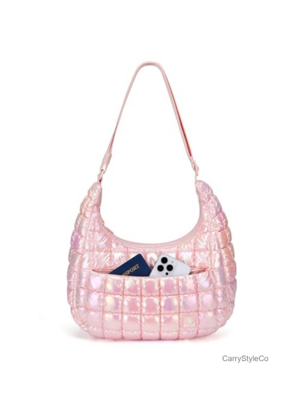 Quilted Puffer Hobo Crossbody Shoulder Bag Lightweight Water Resistant